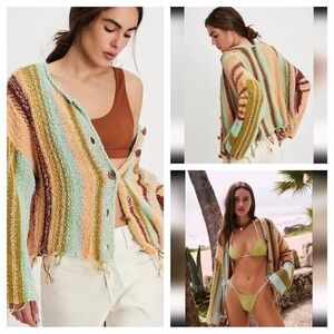 NWOT Free People Baja Cardi sweater